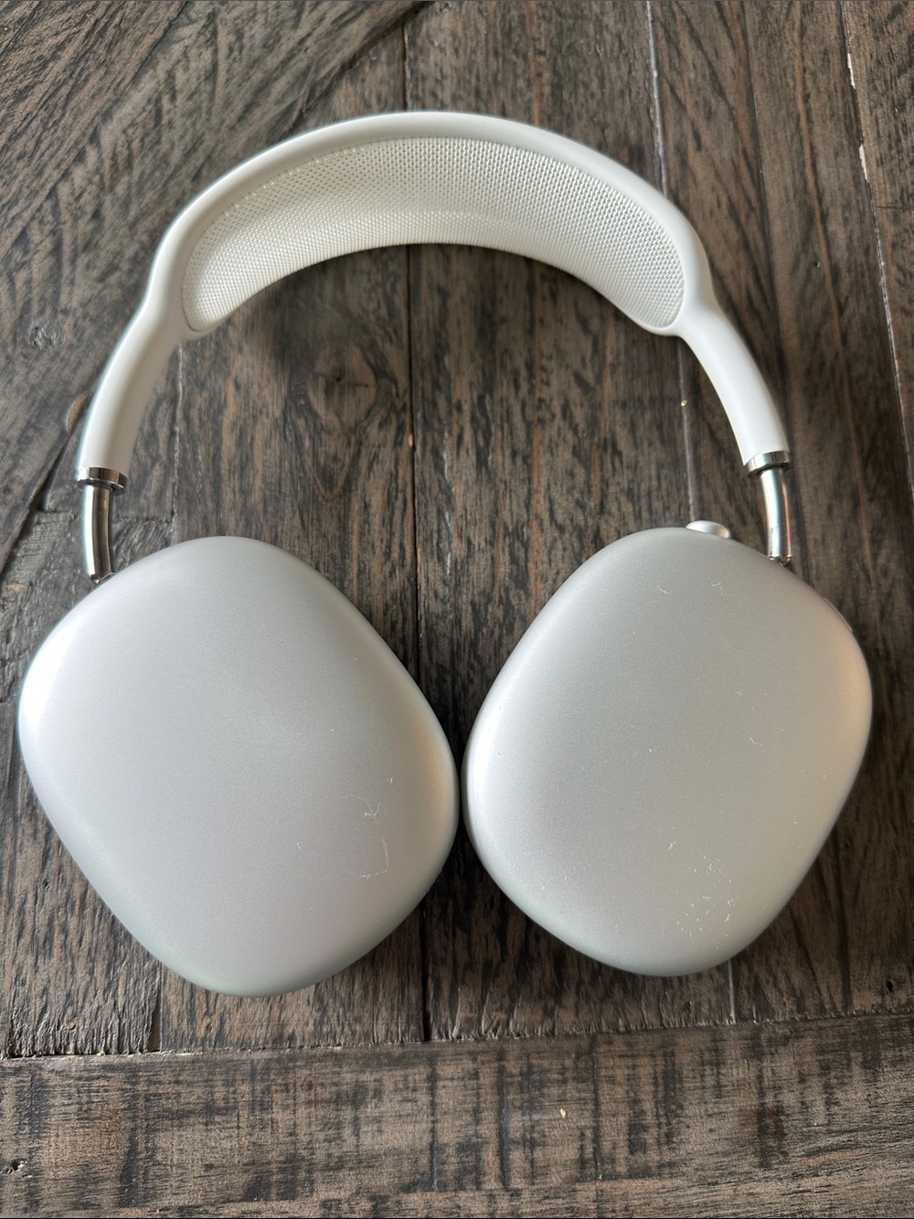 Apple Over-Ear Headphones in Silver and White
